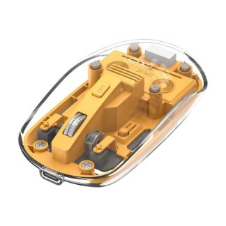 Mouse Bluetooth inalámbrico Transparente Amarillo XO M12