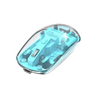 Mouse Bluetooth inalámbrico Transparente Azul XO M12