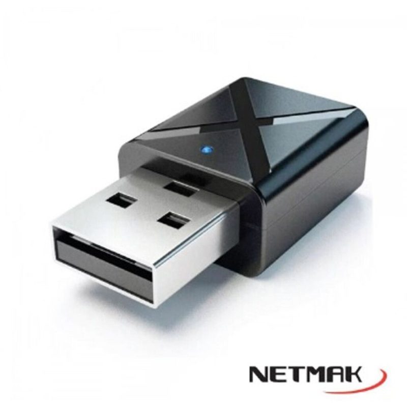 Adaptador Usb Netmak Bluetooth Transmisor/Receptor NM-BT8 para Parlantes o Estéreos