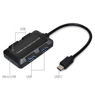 Hub Usb tipo C Multiplicador 4 Puertos Nermak NM-HUBC