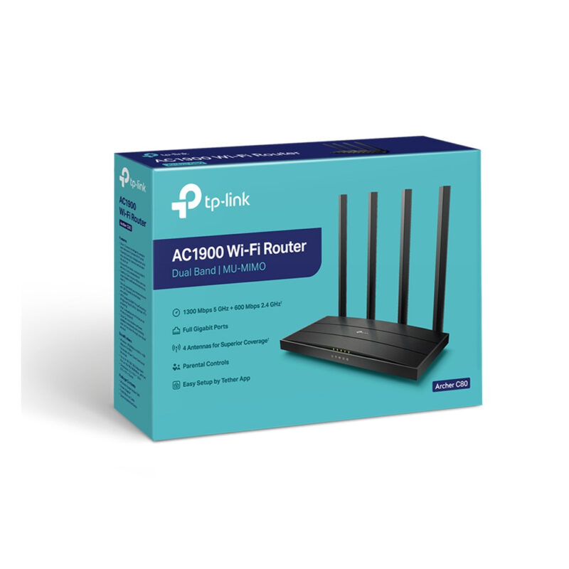 ROUTER WIFI DUAL BAND ARCHER C80  AC1900 MBPS 4 ANTENAS tp-link