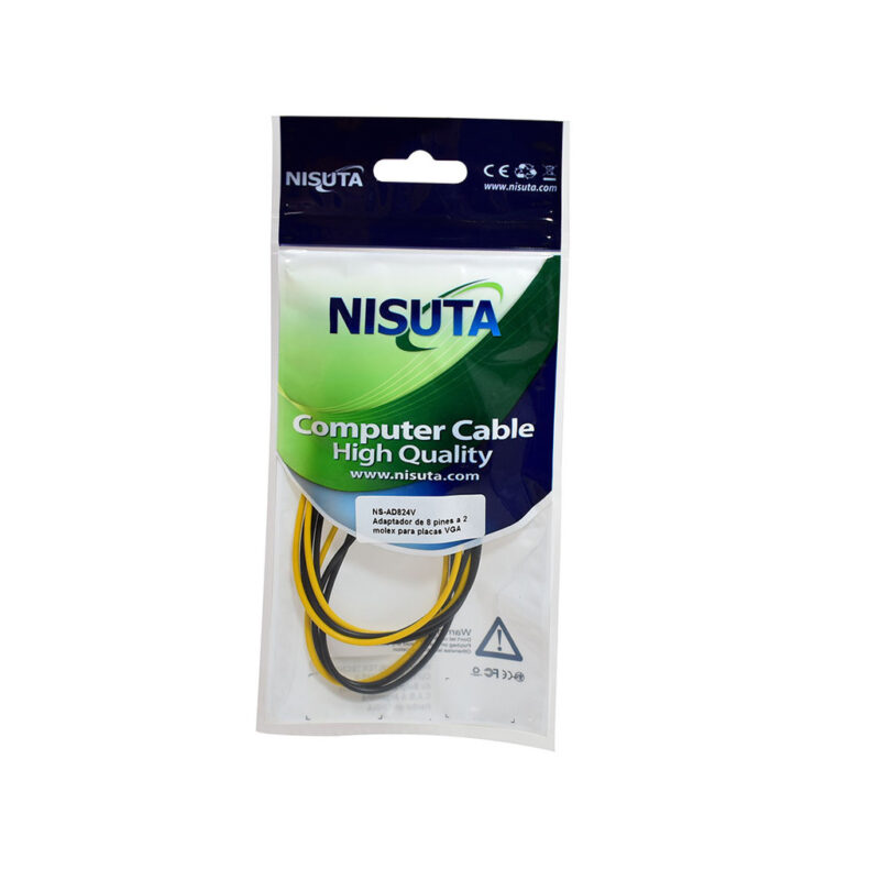 Adaptador de 8 pines a 2 molex para placas VGA  NSAD824V - Imagen 3
