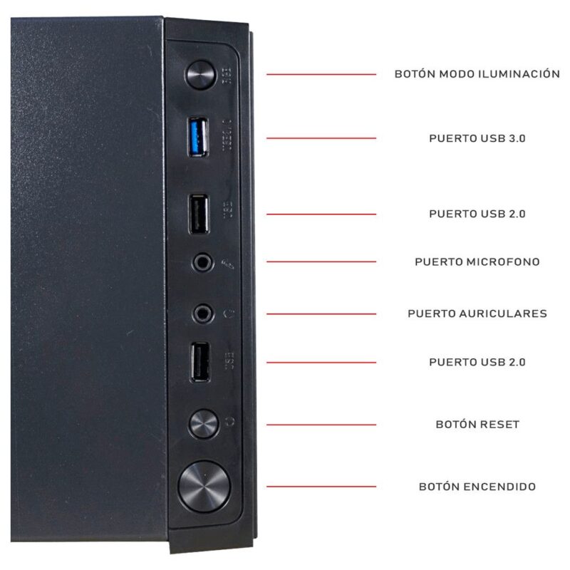 Gabinete Redragon Sideswipe GC-601 Pro - Imagen 4