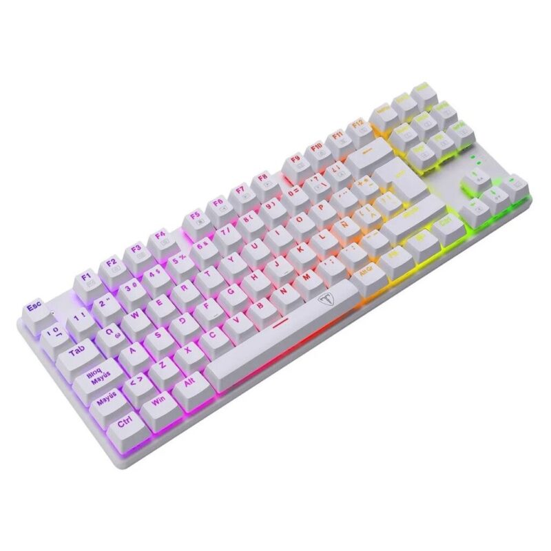 Teclado Mecanico T-Dagger Bora BLANCO RGB Switch Blue - Imagen 2