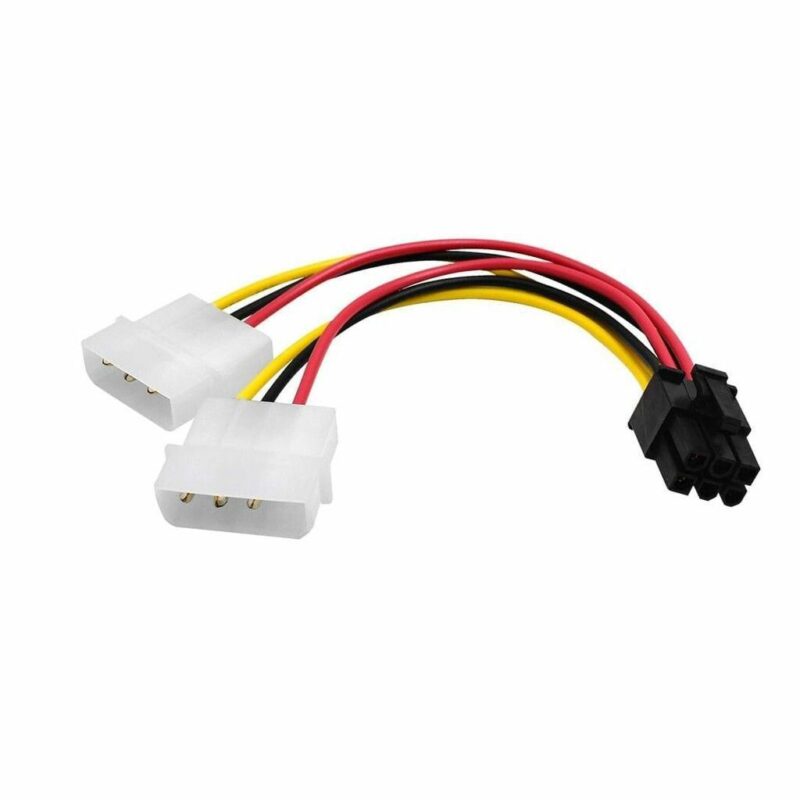 Adaptador 6 pines a 2 molex para placas VGA DWF091163 TES0659