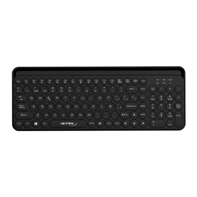 Teclado Inalambrico Netmak Nm-KB380 Negro 2.4Ghz + Bt5.0