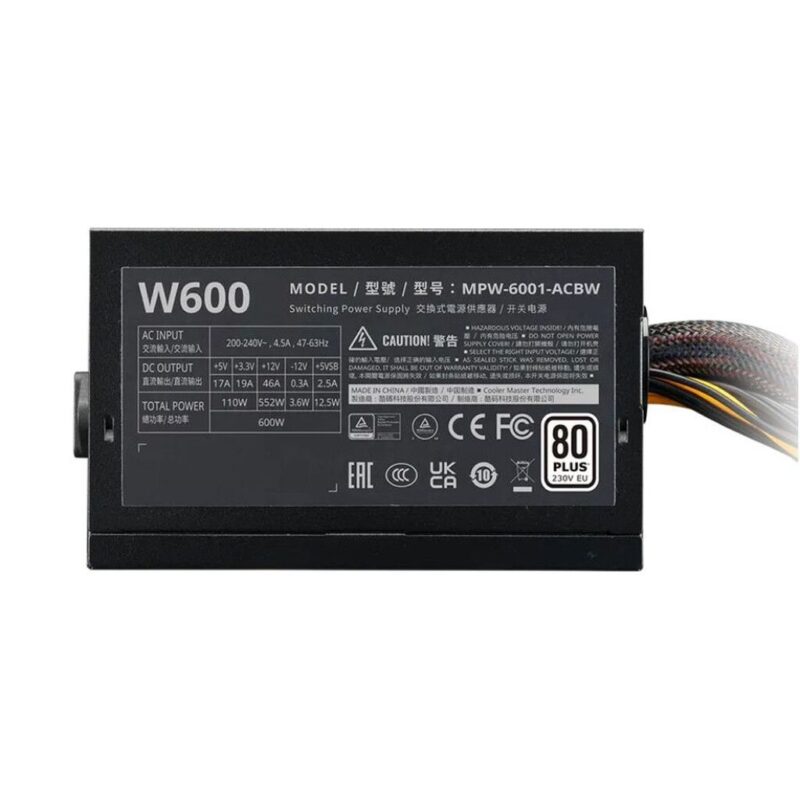 Fuente Cooler Master 600W Elite Nex 80 Plus - Imagen 4