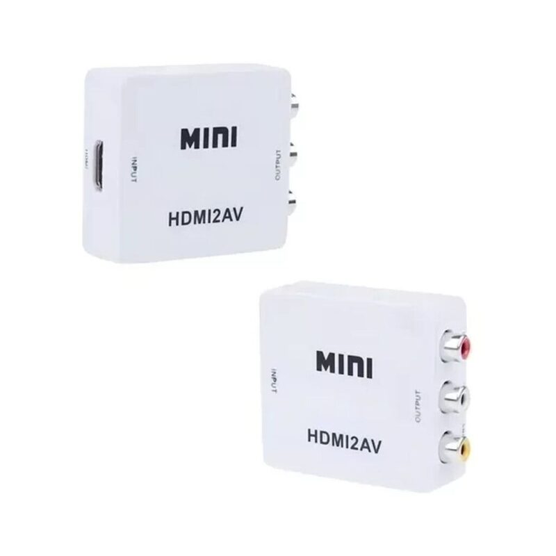 Conversor Hdmi A Aud/Vid Rca Adaptador Mini HDMI2AV Full Hd 1080p Netmak NM-HD4