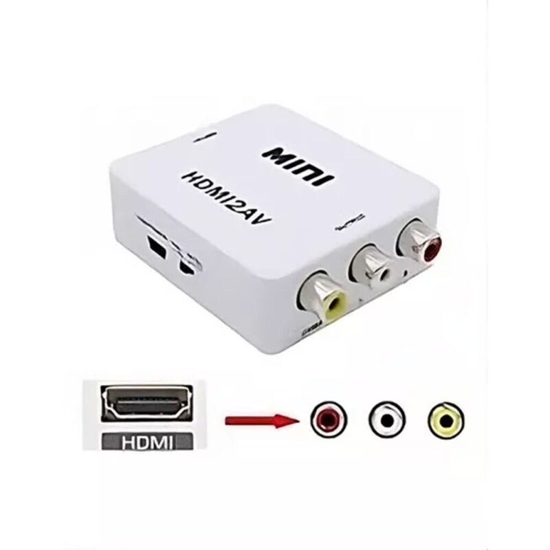Conversor Hdmi A Aud/Vid Rca Adaptador Mini HDMI2AV Full Hd 1080p Netmak NM-HD4 - Imagen 4