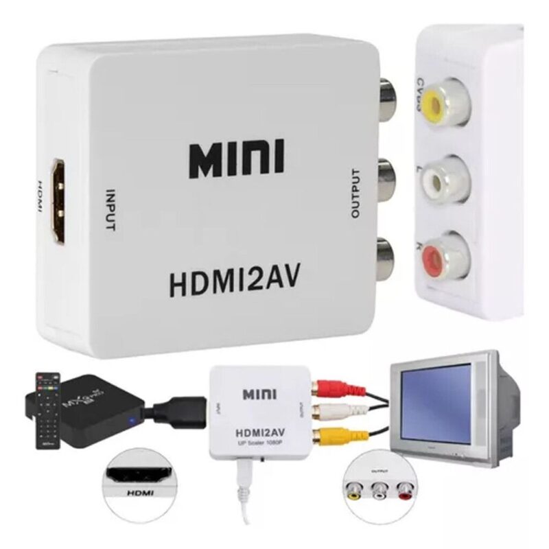 Conversor Hdmi A Aud/Vid Rca Adaptador Mini HDMI2AV Full Hd 1080p Netmak NM-HD4 - Imagen 5