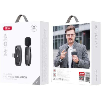Micrófono Corbatero Inalámbrico XO Tipo C XO-MKF08A - Imagen 2